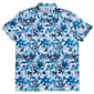 Mens Chaps Super Soft Floral Performance Polo - Biker Blue - image 1