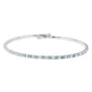 Athra Fine Silver Plated Blue & White Crystal Coil Bracelet - image 1