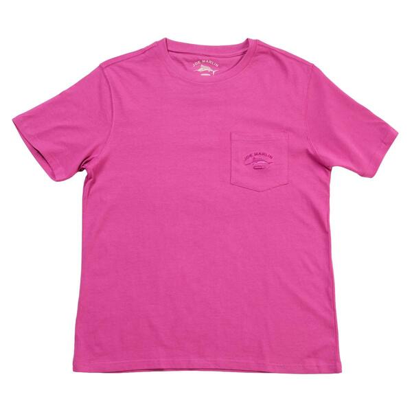 Mens Joe Marlin Embroidered Pocket Tee - image 