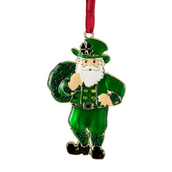 Northlight Seasonal 3.5in. Irish Santa Christmas Ornament - image 