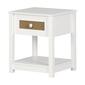 South Shore Balka White and Faux Printed Rattan End Table - image 1