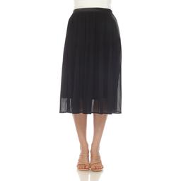 Womens White Mark Chiffon Pleated Midi Skirt