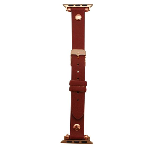 Womens Olivia Pratt&#8482; Solid Color Leather Apple Watch Band - 8866