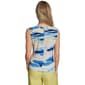 Womens Calvin Klein Sleeveless Pleat Front Abstract Blouse - image 2