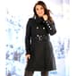 Womens Guess Belted Double Breasted Wool Coat - Charcoal - image 1