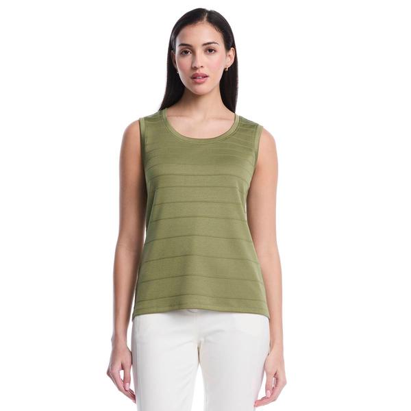 Womens Rafaella® Solid Ottoman Knit Tank Top - image 