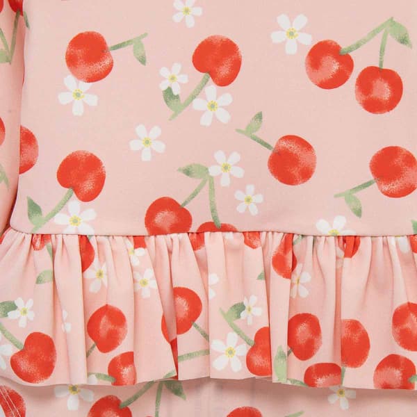 Baby Girl (6-24M) Little Me® Cherry Daisy Rashguard Swimsuit