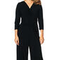 Petite MSK 3/4 Sleeve Surplice Neck Solid Jumpsuit - image 3