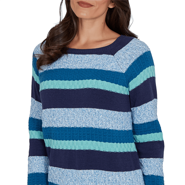 Womens Hearts of Palm Autumn Breeze Long Sleeve Tie Hem Sweater