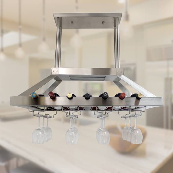 Elegant Designs 2 Light LED Overhead Wine Rack