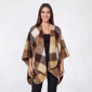 Womens Renshun Plaid Ruana - image 1