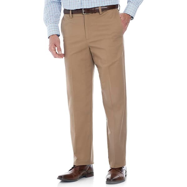 Mens Haggar Premium No Iron Flat Front Pants - image 