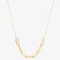 Gold Classics(tm) Paperclip Station Center on Cable Chain Necklace - image 1