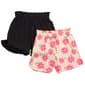 Girls (7-16) Insta Girl® 2pk. High Waist Flower & Solid Shorts - image 2