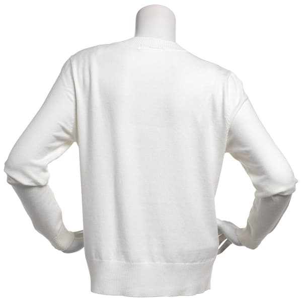 Womens Retrology Long Sleeve Lurex Snowflake Crew Neck Sweater