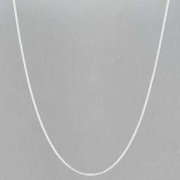 Design Collection Silver Round Box Chain Necklace