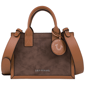 True Religion Suede Pu Box Tote With Logo Tag - image 1