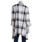 Plus Size French Laundry Roll Tab Plaid Cardigan-Cream/Black - image 2