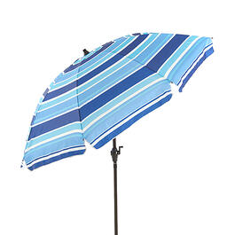 7.5 Foot Blue Stripe Umbrella