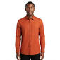 Mens Bill Blass Essentials Slim Fit Twill Dress Shirt-Terra Cotta - image 1