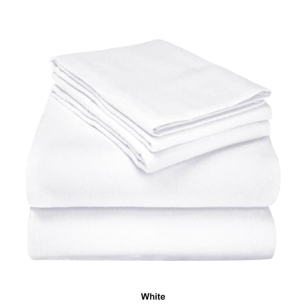 Superior Solid Cotton Flannel Deep Pocket Sheet Set