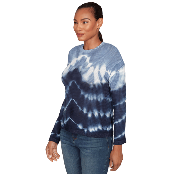 Petite Skye&#8217;s the Limit Back To Town Crew Neck Tie Dye Sweater