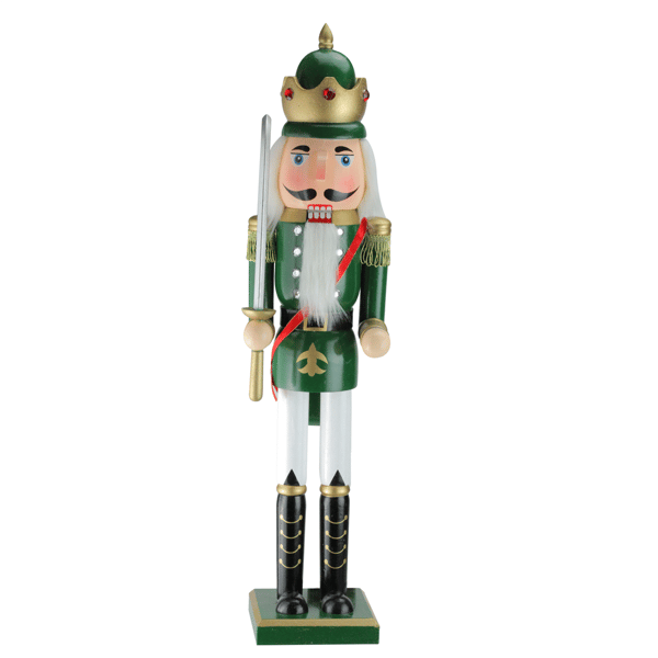 Northlight 24in. Green & Gold Christmas Nutcracker King - image 