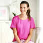 Womens Muk Luks Short Sleeve Solid Scoop Pajama Tee - image 1