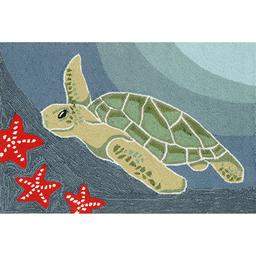Liora Manne Frontporch Sea Turtle Rectangle Accent Rug