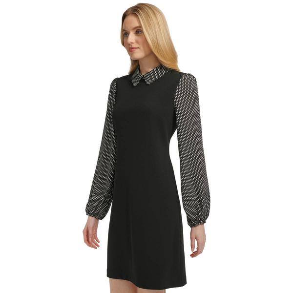 Womens Tommy Hilfiger Long Sleeve Two in One Shift Dress