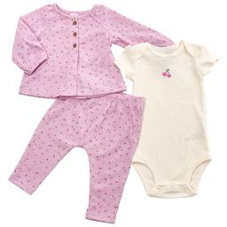 Baby Girl (NB-12M) Carter''s(R) 3Pc Onesie W/ Top And Bottom