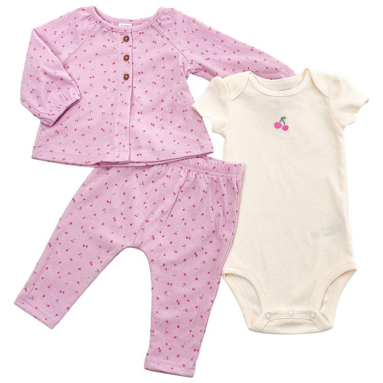 Baby Girl (NB-12M) Carter''s(R) 3Pc Onesie W/ Top And Bottom