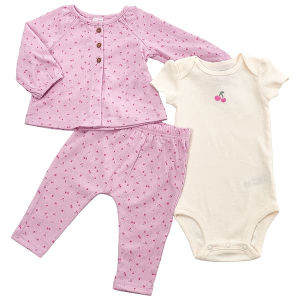 Baby Girl (NB-12M) Carter''s(R) 3Pc Onesie W/ Top And Bottom - image 