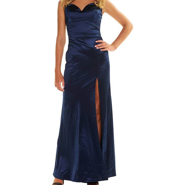 Juniors Emerald Sundae Sweetheart Satin Sheath Dress