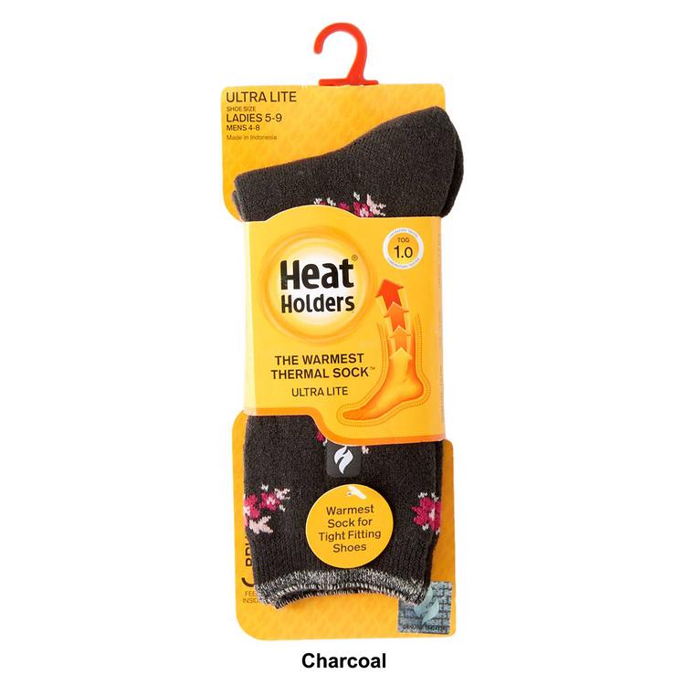 Womens Heat Holders® Ultra Lite Floral Crew Socks