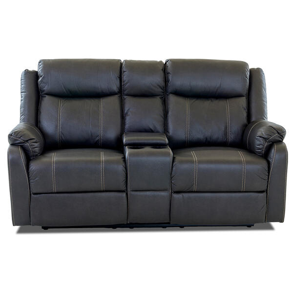 Global Furniture Dallas Reclining Console Loveseat - image 