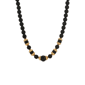 1928 16in. Gold-Tone Black & Gold Beads Necklace - image 1