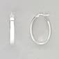 Marsala Fine Silver Plated Thick Oval Hoop Earrings - image 1