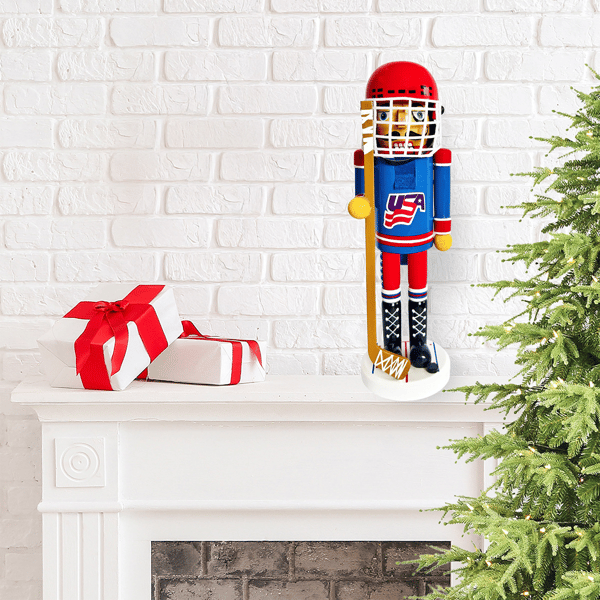 Santa''s Workshop 14in. Hockey USA Nutcracker