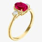 Gemstone Classics™ Lab Grown Ruby & Lab Grown White Sapphire Ring - image 3