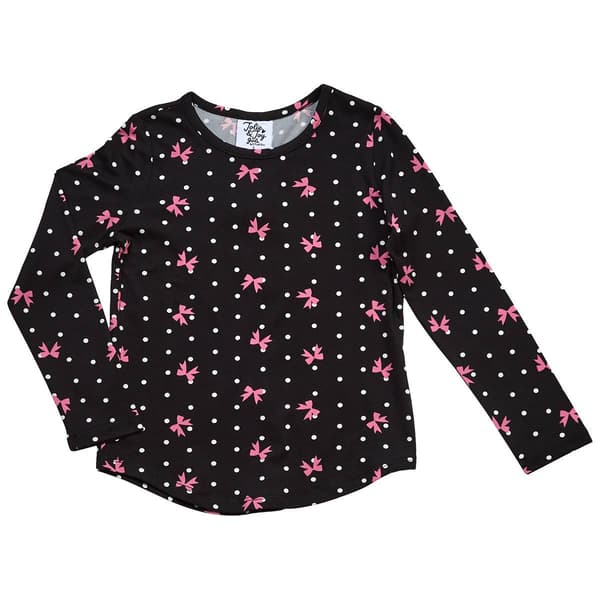 Girls (7-16) Jolie & Joy Long Sleeve Yummy Bow Dot Tee - image 
