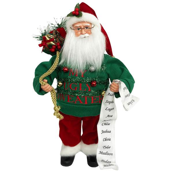 Santa''s Workshop 15in. Ugly Sweater Santa - image 