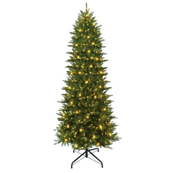 Puleo International 10ft. Pre-Lit Slim Fraser Fir Tree - image 