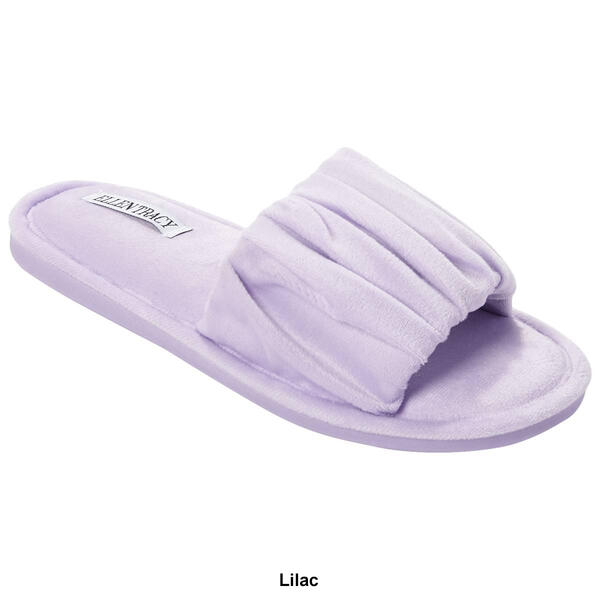 Womens Ellen Tracy Ruched Slide Slippers