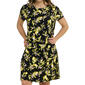 Plus Size Harlow & Rose Lemons Shift Dress-Black Beauty/Multi - image 3