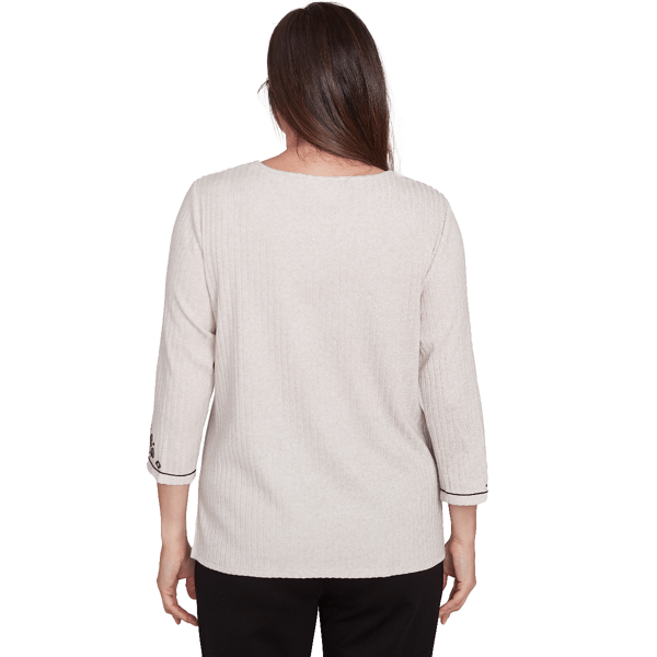 Womens Alfred Dunner Romancing The Stone Medallion Knit Blouse