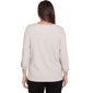 Womens Alfred Dunner Romancing The Stone Medallion Knit Blouse - image 2