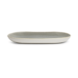 Sango Resona Moss/Cream Large Ceramic Serving Platters - Set of 2