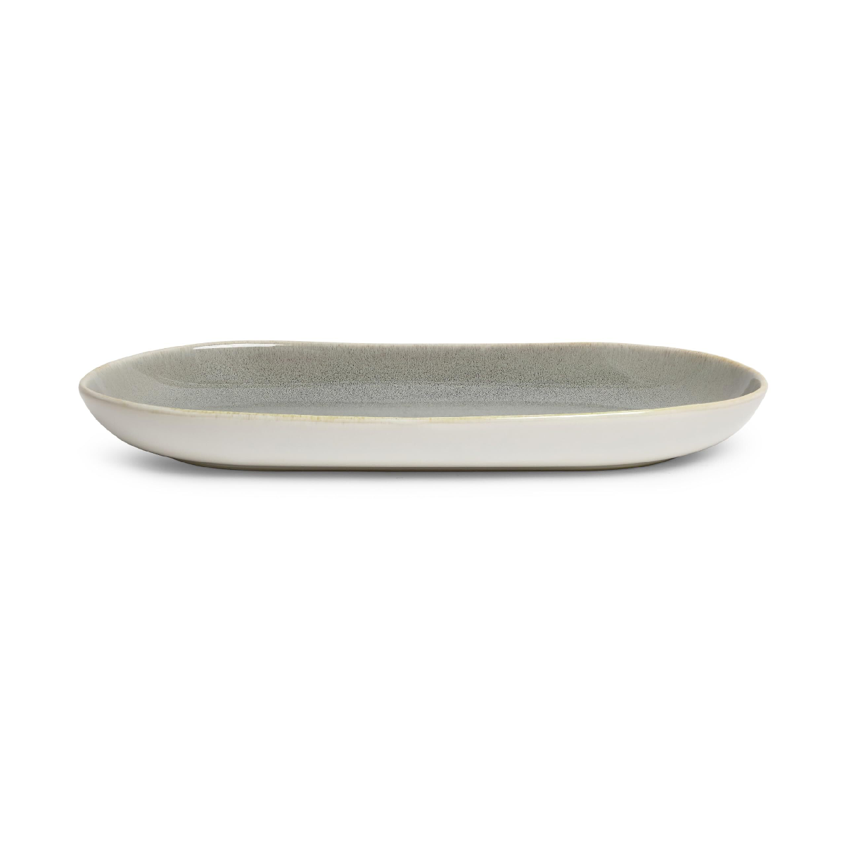 Sango Resona Moss/Cream Large Ceramic Serving Platters - Set of 2