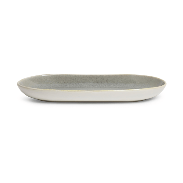 Sango Resona Moss/Cream Large Ceramic Serving Platters - Set of 2